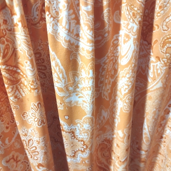 Michael Kors NWT Beautiful Orange and Cream Paisley Dress - Picture 2 of 7